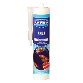 Герметик KRASS Aqua, силиконовый, для аквариума, прозрачный, 300 мл 6958722