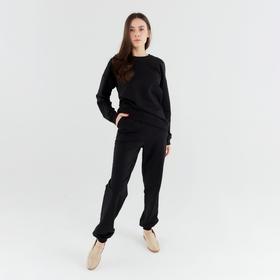 Костюм женский (свитшот, брюки) MINAKU: Casual Collection цвет чёрный, р-р 46