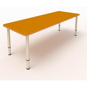 Стол детский регулируемый, 2-х местный, 1200 × 450 × 400 мм, группа 0-3, цвет оранжевый