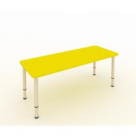 Стол детский регулируемый, 2-х местный, 1200 × 450 × 400 мм, группа 0-3, цвет жёлтый