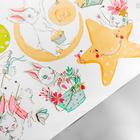 Наклейка пластик интерьерная цветная "Зайки, воздушные шары и звёзды" 60х90 см - фото 799464378