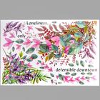 Наклейка пластик интерьерная цветная "Растение с ягодками"60х90 см - фото 799464401