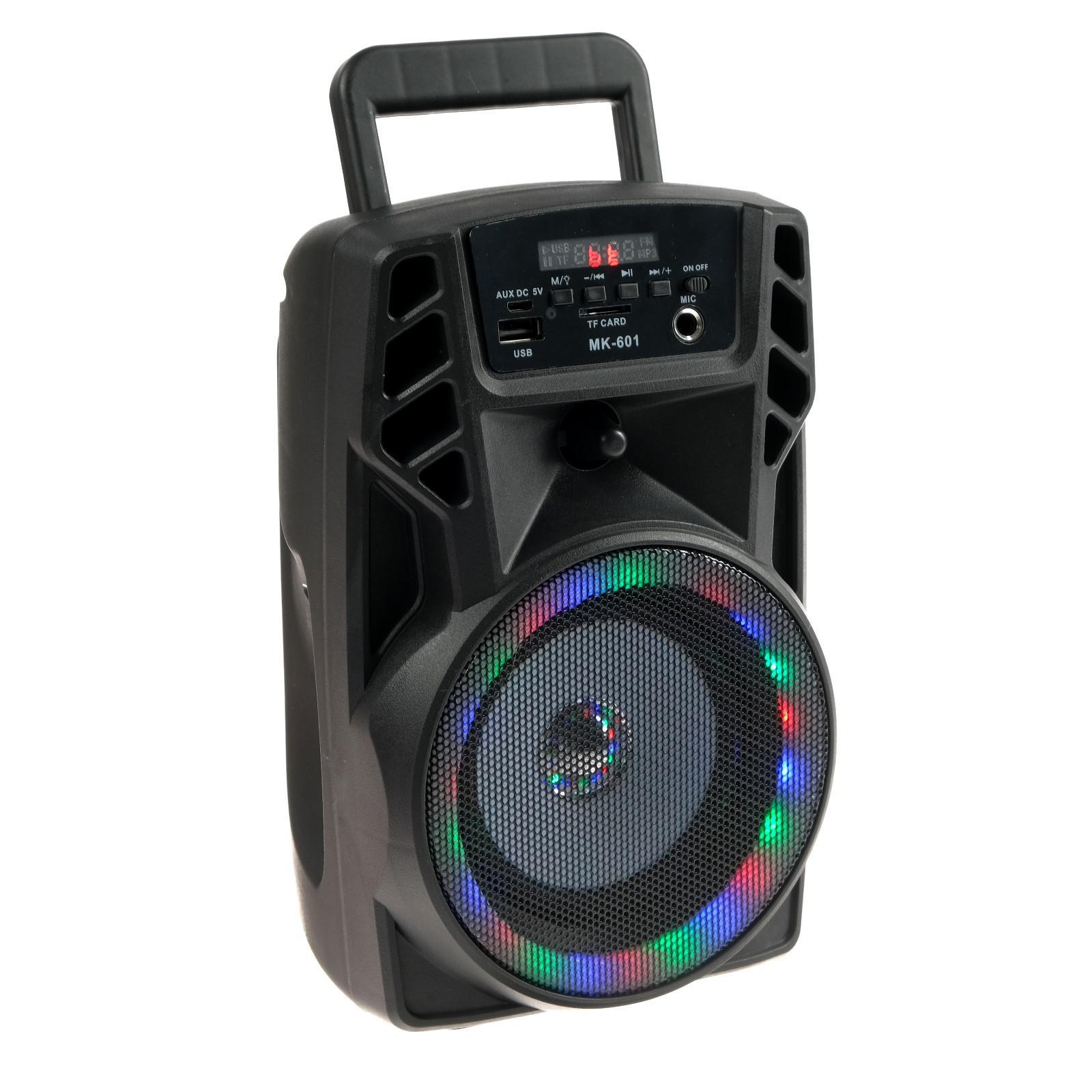 Портативная колонка с подсветкой LAB-08 MK-601, TF, FM, AUX, USB, MIC ...