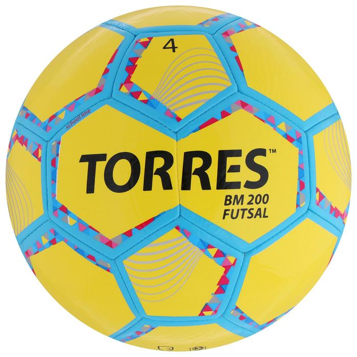 Мяч футзальный TORRES Futsal BM 200, TPU, машинная сшивка, 32 панели, размер 4 - фото 395345