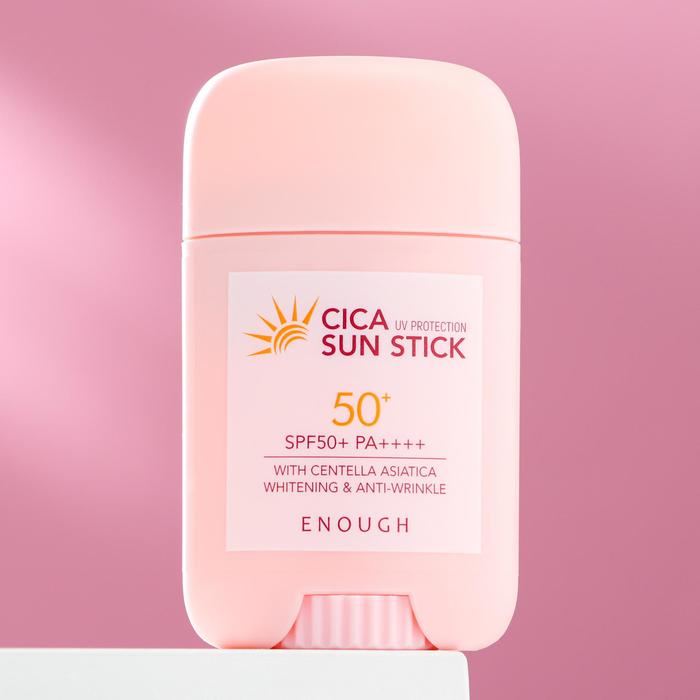 Spf стик для лица. Cica Sun Stick spf50+. Солнцезащитный стик для лица SPF 50. Enough стик солнцезащитный с центеллой. Солнцезащитный стик Корея.