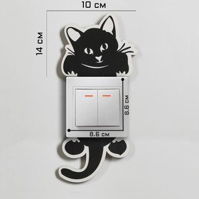 {{photo.Alt || photo.Description || 'Декор настенный, наклейка на выключатель &quot;Кот&quot;, 14х10 см'}}