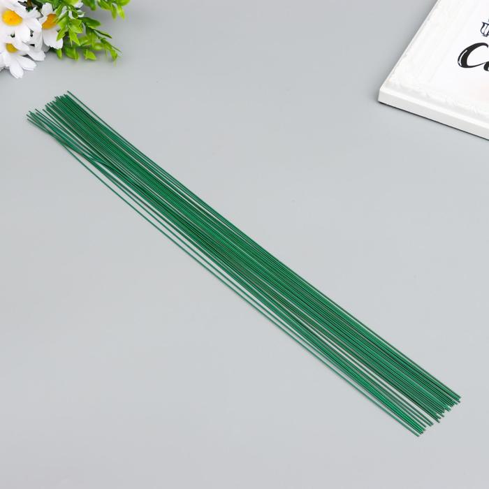 Проволока для творчества "Blumentag" 0.7 мм, 30 шт, 40 см,в пластиковой оплётке зеленый - фото 799530494