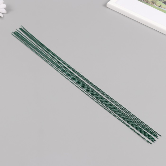 Проволока для творчества лакированная "Blumentag" 1.2 мм, 12 шт, 40 см, зеленый - фото 799530508