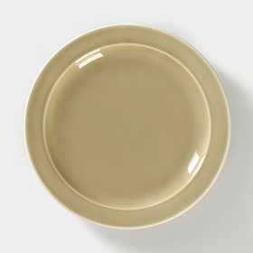 Тарелка мелкая «Акварель», d=24 см, цвет фисташковый