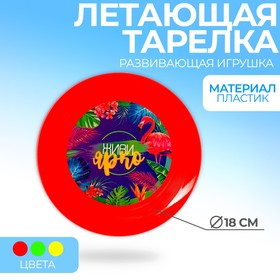 Летающая тарелка «Живи ярко», 18 см, цвета МИКС в Донецке