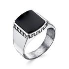Перстень мужской "Агат" орнамент, посеребрение, 22 размер - фото 6434263