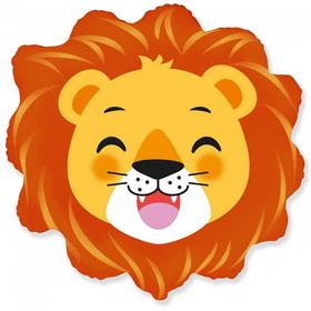 Шар фольгированный 9" «Голова. Счастливый лев», мини-фигура
