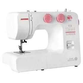 Швейная машина Janome 311 PG, 60 Вт, 15 операций, полуавтомат, белый/розовый 7005064