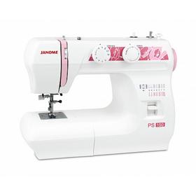 Швейная машина Janome PS 150, 60 Вт, 15 операций, полуавтомат, белый/розовый