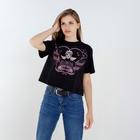 Футболка укороченная «Королева» Злодейки, цвет чёрный - фото 801783188