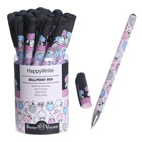 Ручка шариковая HappyWrite "Друзья.Овечки", 0,5 мм, синие чернила