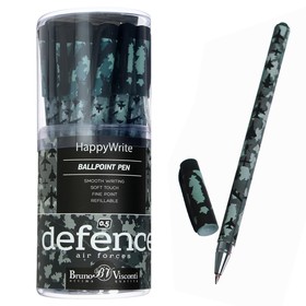 Ручка шариковая HappyWrite "Военный паттерн.Самолеты", 0,5 мм, синие чернила в Донецке