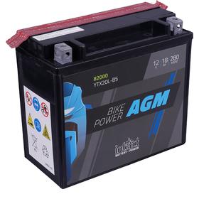 Аккумулятор intAct IA YTX20L-BS, AGM, 12В, 18Ач, пуск ток 280 А, обратная (- +) 6991296