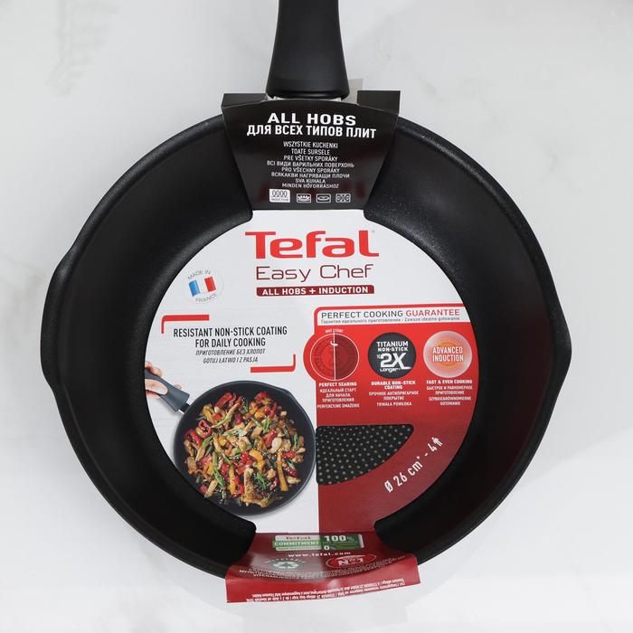 Tefal easy chef. Сковорода Tefal easy Chef, с антипригарным покрытием, 26 см.