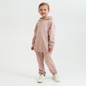 Костюм детский (худи, брюки) Casual Collection KIDS цвет пудровый, рост 110 6915551