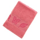 Полотенце махровое Fiesta Cotonn Butterfly 70х130 см, цвет розовый, хлопок 500г/м2 Полотенце махровое Fiesta Cotonn Butterfly 70х130 см, цвет розовый, хлопок 500г/м2