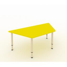 Стол-трапеция регулируемый, 1100 × 500 × 400 мм, группа 0-3, цвет жёлтый