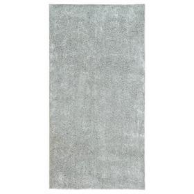 Ковер ВОНГЕ, длинный ворс, 78x150 см, цвет светло-серый