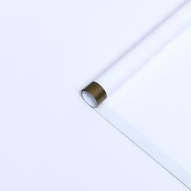 Бумага упаковочная глянцевая "Золотая полоса", белый, 70 х 100 см, 2 листа