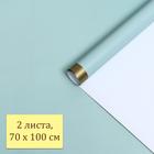 Бумага глянцевая "Золотая полоса", мятная, 1 х 0,7 м, 2 шт. 6485022