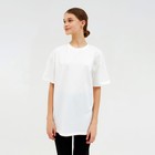 Футболка женская MINAKU: Оversize, цвет экрю, р-р 52 - фото 799558803