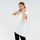Футболка женская MINAKU: Оversize, цвет экрю, р-р 52 - фото 799558804