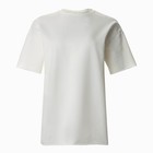 Футболка женская MINAKU: Оversize, цвет экрю, р-р 52 - фото 799765931