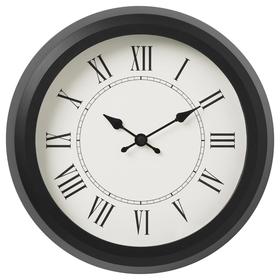 Настенные часы НУФРА, d=25 см, черные