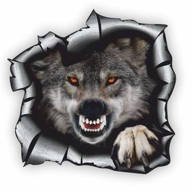 Наклейка "Разлом Волк", 15 х 15 см