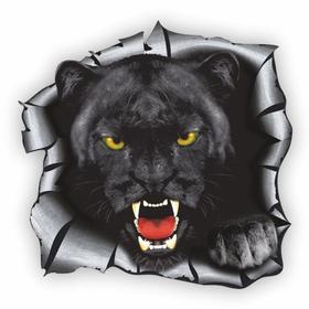 Наклейка "Разлом Черная пантера", 15 х 15 см