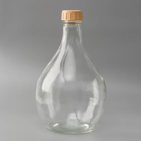 Бутыль стеклянная «Дамижана», 5 л, с крышкой