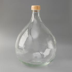 Бутыль стеклянная «Дамижана», 11 л, с крышкой