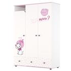 Шкаф трехсекционный Polini kids Disney baby «Кошка Мари», цвет белый-розовый - фото 4452549