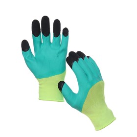 Nylon gloves, green Latex Oblu