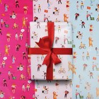 Бумага упаковочная глянцевая «Веселье», 70 × 100 см