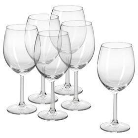 Бокал для вина СВАЛЬК, прозрачное стекло, 440 мл, 6 шт