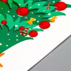 Наклейка пластик интерьерная цветная "Снеговик и ёлочка" 20х30 см - фото 799588491