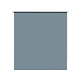 Рулонная штора блэкаут «Плайн», 100х160 см, цвет синяя сталь