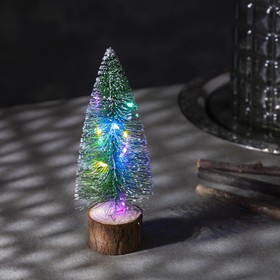Фигура светодиодная "Елочка с гирляндой" 15 см, 15LED, LR41*2, 3 режима, МУЛЬТИ в Донецке