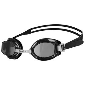 Очки для плавания FASHY Racer, дымчатые линзы, сменная переносица, чёрная оправа