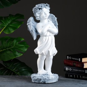 Фигура "Ангел с венком" античный  48х23х20см