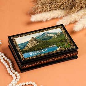 Шкатулка «Пейзажи Казахстана. Бурабай», 11х16 см, лаковая миниатюра