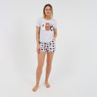 Комплект женский (футболка/шорты), цвет МИКС, размер 52 - фото 2821591