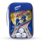 Набор для настольного тенниса Atemi Hobby SM: 2 ракетки, 3 мяча, чехол - фото 6908379