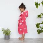 Халат махровый детский Крошка Я "Сердечки" р-р 34, цв. розовый, 100%хл, 360 г/м2 - фото 799768690